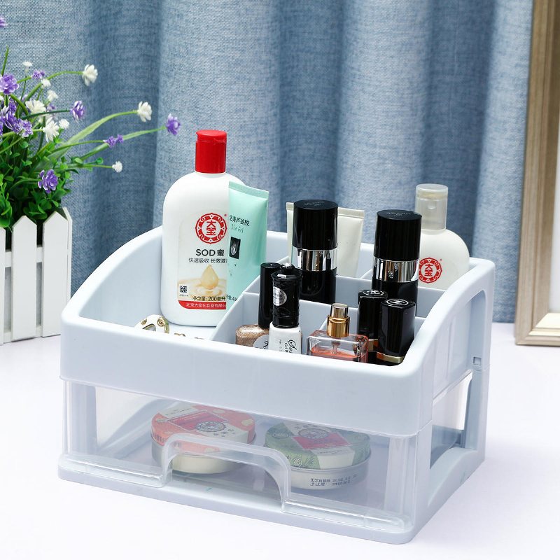 1/2/3 Lager Plast Desktop Organizer Låda Sminkhållare Box Gör Diverse Förvaringsbox Behållare