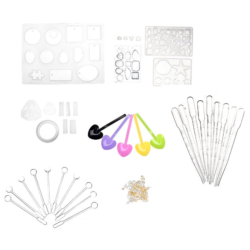 141 St Diy Silikon Harts Gjutformar Hängetillverkning Halsband Form Hand Craft