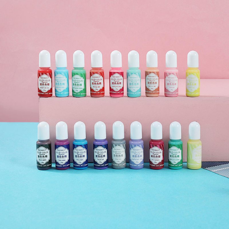 15g Enfärgad Pigment 18 Färger Uv-harts Kristalllim Färgämnen Diy Art Craft-förseglingsflaska