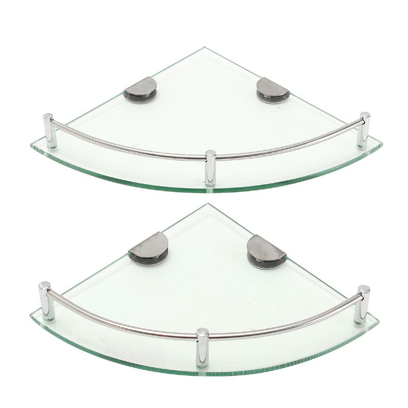 20cm/25cm Modernt Glas Badrum Badkar Dusch Triangulär Hylla Organizer Handdukshållare Enkellager