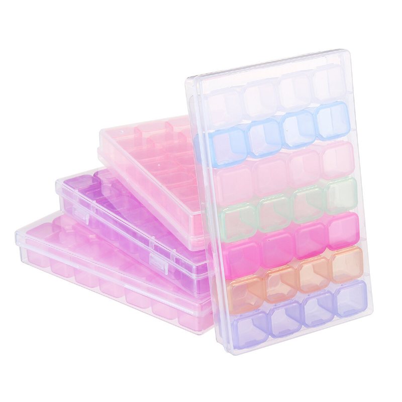 28 Fack Kosmetisk Organizer Klar Akryl Makeup Hållare Case Box Smycken Förvaringsbox