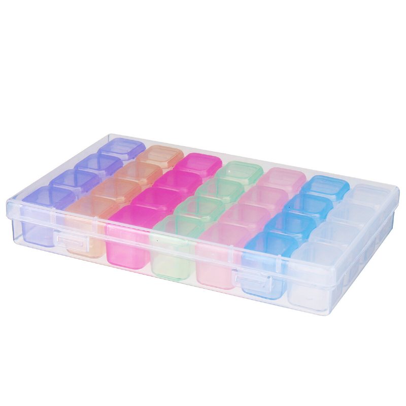 28 Fack Kosmetisk Organizer Klar Akryl Makeup Hållare Case Box Smycken Förvaringsbox