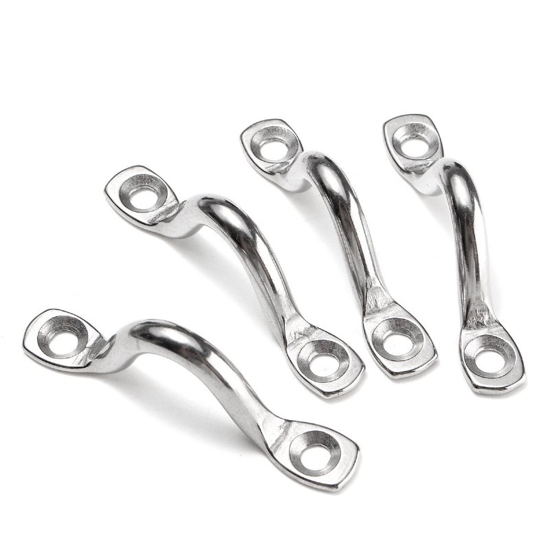 4 St/set 5 mm Toppdyna I Rostfritt Stål Trådögonremmar Loop Båtplatta Häftning Dörrlås