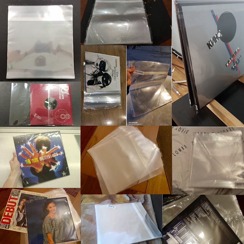 50st Opp Gel Recording Skyddsfodral För Skivspelare Lp Vinylskiva Självhäftande Skivpåse 12" 32cm*32cm + 4cm Big Bättre För Dubbel Lp-skiva