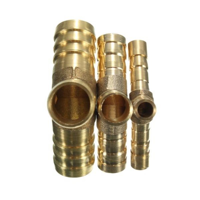 6/10/14 mm Massiv Mässing Y-kontakt 3-vägs Slangfogare Hullingförsedd Y Splitter