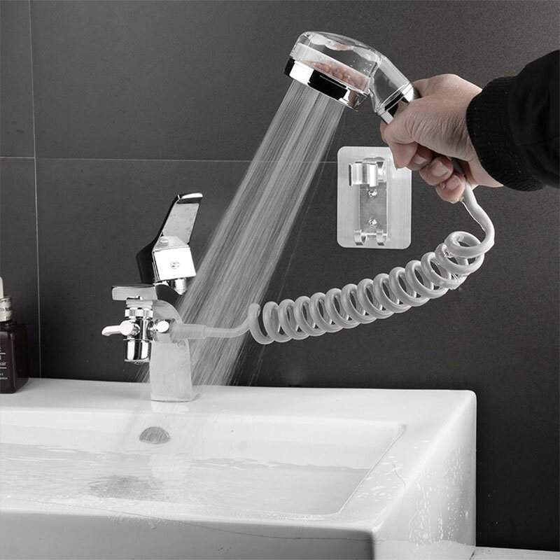 Badrum Köksslang Badkar Dusch Handhållen Spray Mixer Pip Kran Set