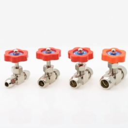 Ball Balve 6mm 8mm 10mm 12mm Pipe Orange Plast Handtag Metall Högtryckshållfast Rör Nål Typ Globventil