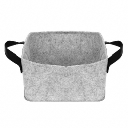 Filt Förvaring Korg Garderob Leksaksbok Hämper Tvättväska Hylla Box Desktop Organizer