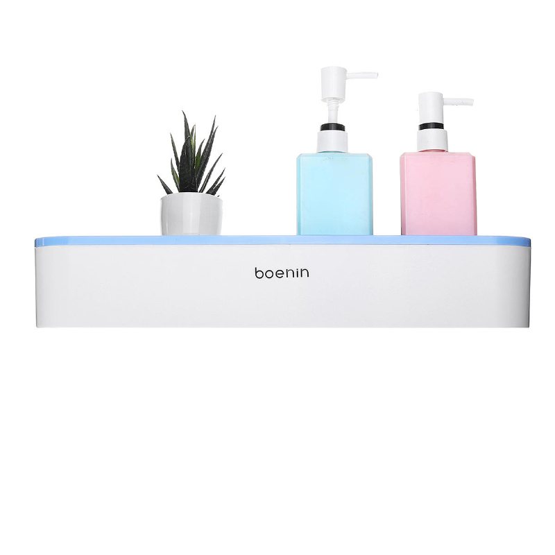 Flerfunktionsväggmonterad Förvaringshylla Hem Bath Organizer Hyllhållare