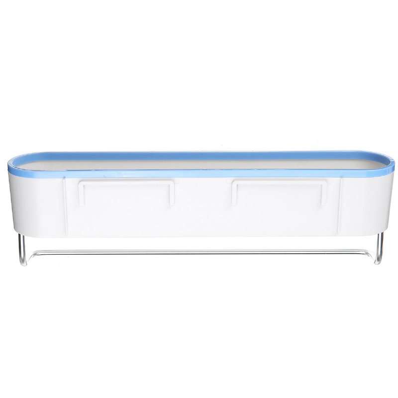 Flerfunktionsväggmonterad Förvaringshylla Hem Bath Organizer Hyllhållare