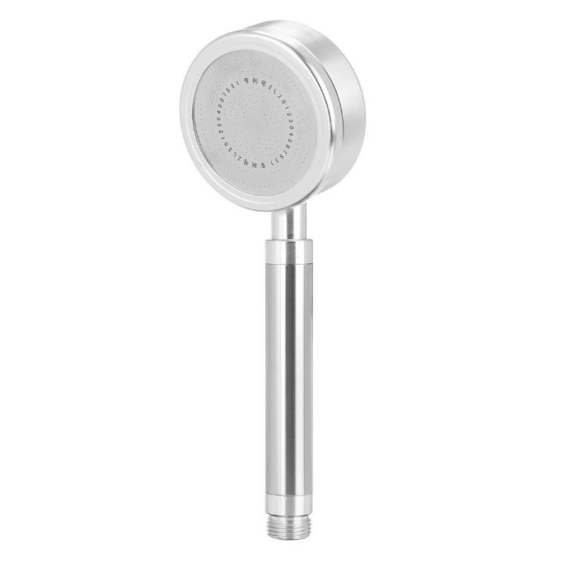 Högtrycks Anion Duschhuvud I Aluminium Vattenbesparande Filter Blå/röd/silver