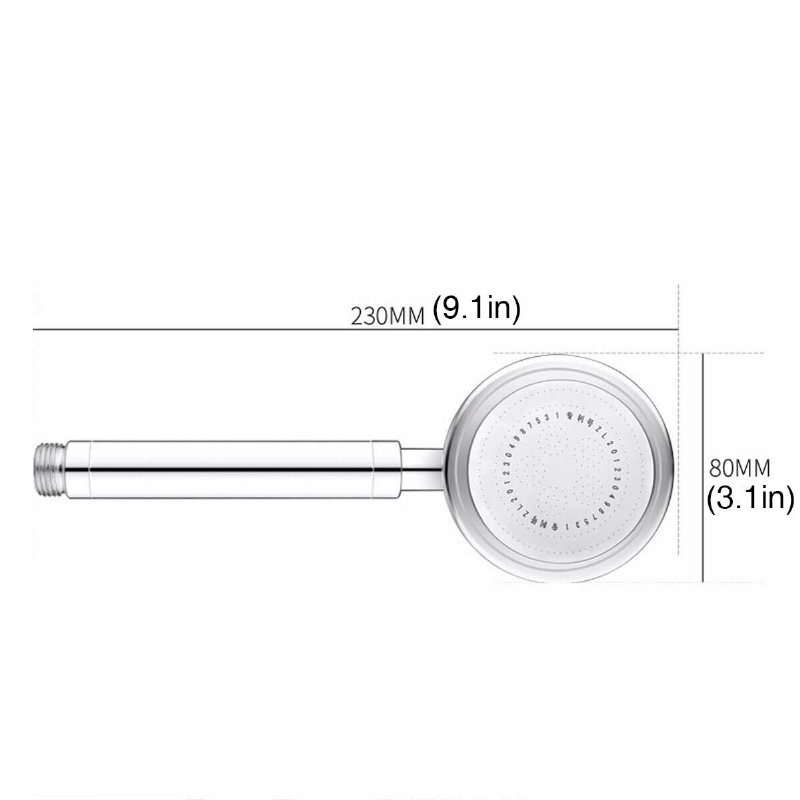 Högtrycks Anion Duschhuvud I Aluminium Vattenbesparande Filter Blå/röd/silver