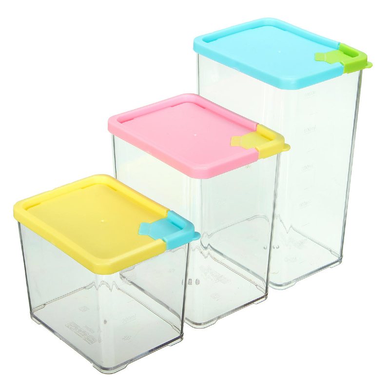 Kök Förvaringslåda Case Organizer Matsäd Bönor Ris Torkad Fruktbehållare Dispenser