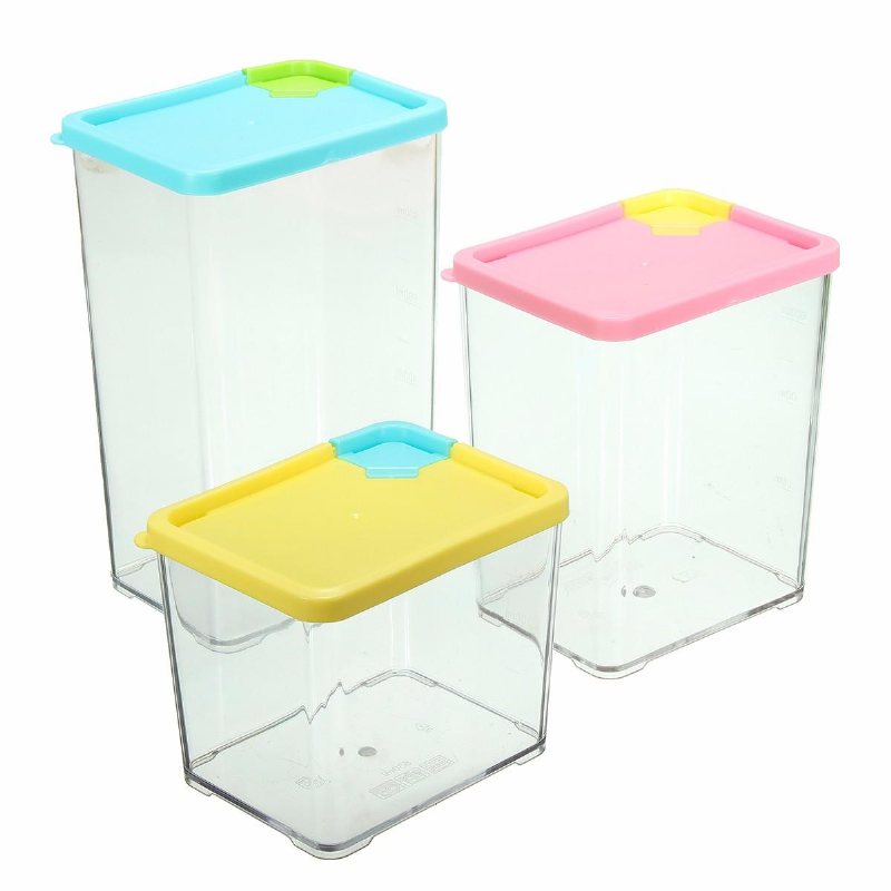 Kök Förvaringslåda Case Organizer Matsäd Bönor Ris Torkad Fruktbehållare Dispenser