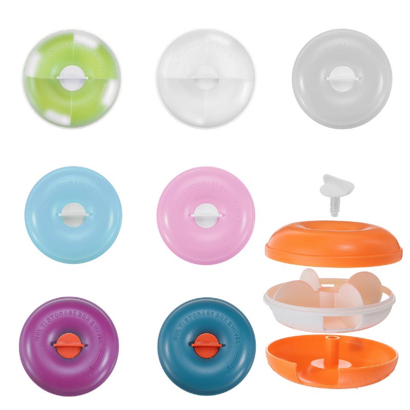 Liten Pillerbehållare Bärbar Plastreseväska Pillboxfodral Organizer 8 Färger