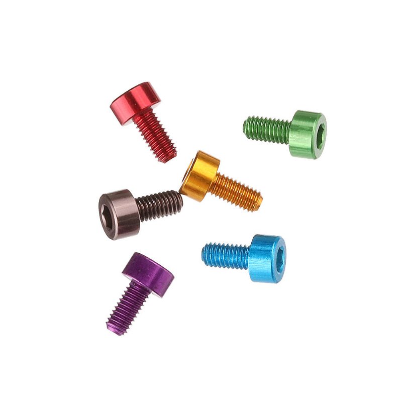 M3ah10 10st M3×6mm Insexskruv M3 Cap Head Bolt 7075 Aluminiumlegering Flerfärgad
