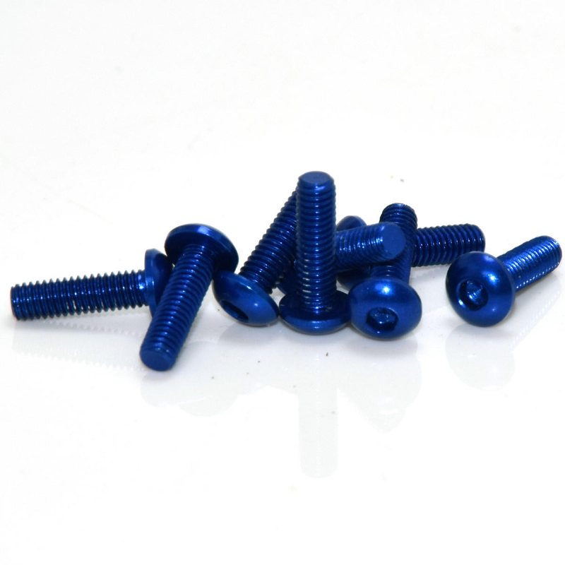 M3ah13 10 St M3×16mm Insexskruvar Med Runda Huvuden Lockskruv 7075 Aluminiumlegering