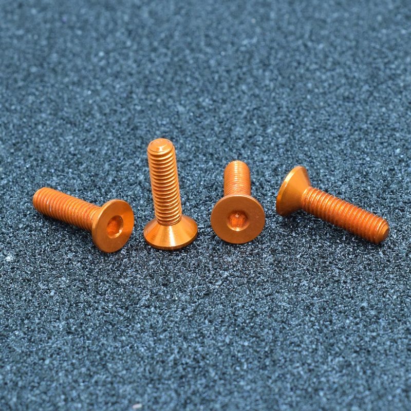 M3ah9 10st M3x12mm Platt Försänkt Huvud Sexkantsskruv 7075 Aluminiumlegering Metriska Bultskruvar