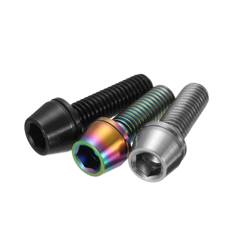 M5x16mm Titanium Ti-bultar Allex Hex-skaft Avsmalnande Huvudskruv Med Bricka