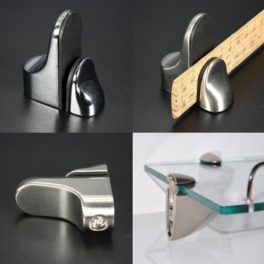 Metall Justerbar Hyllhållare Fäste För Glas Eller Trä Hyllor