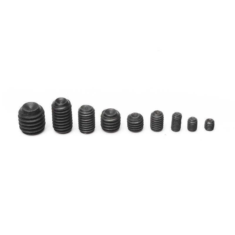 Mxas1 250 St Head Socket Insexset Grub Screw Cup Point Alloy Stål Sortiment Med Fodral