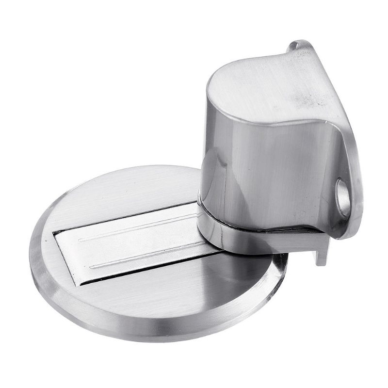 Solid Heavy Duty Zinklegering Justerbar Magnetisk Dörrstoppare Dold Golvmonterad Dörrfäste Fri Stansning Dörrhållare Med 3m-dekal