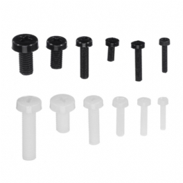 Suleve Mxnp2 270 Styck Vit/svart M2-m5 Plast Nylon Phillips Skruv Runt Huvud Hexmutter Sortiment Kit