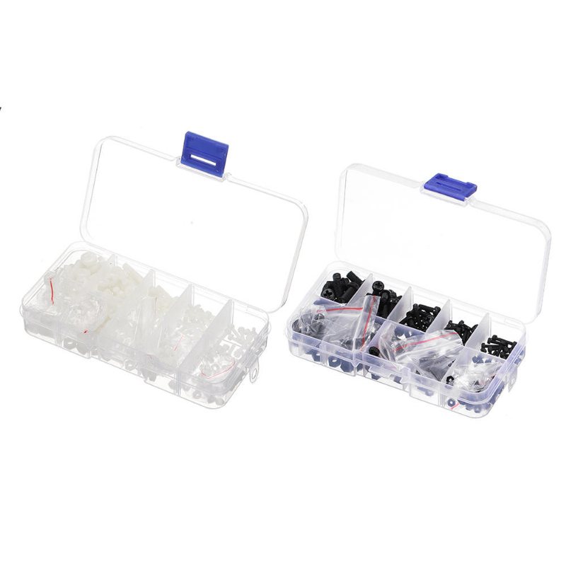 Suleve Mxnp2 270 Styck Vit/svart M2-m5 Plast Nylon Phillips Skruv Runt Huvud Hexmutter Sortiment Kit