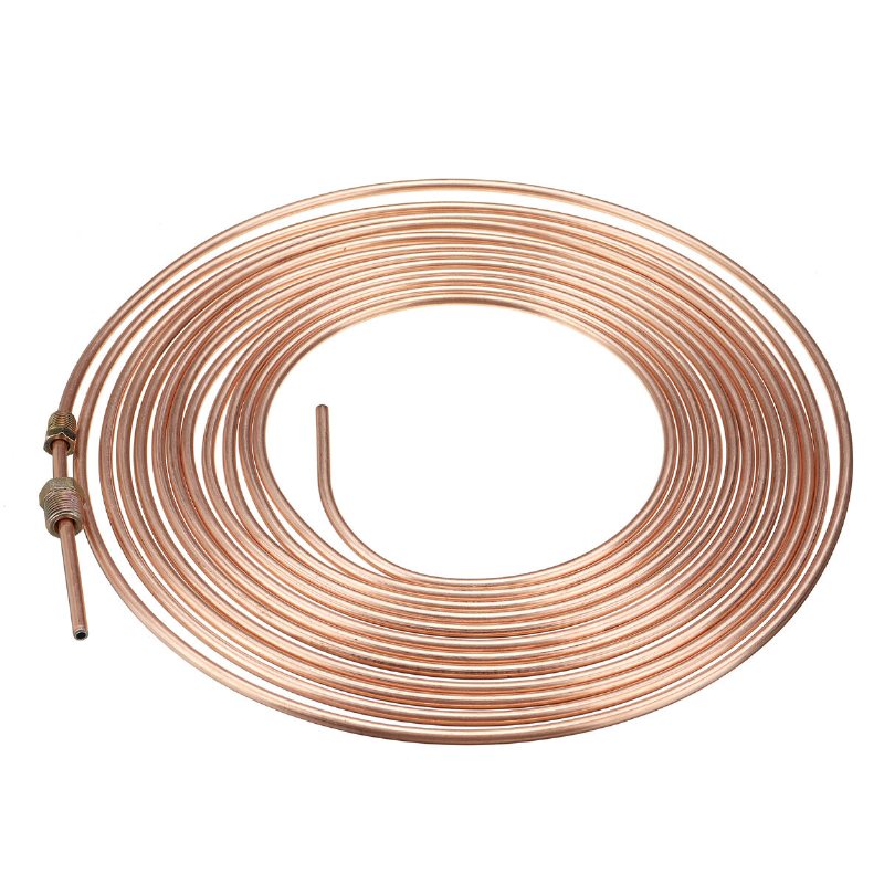Universal 25 Ft Koppar Nickel Bromsledningsslangsats 3/16" Od Med 15 St Muttrar