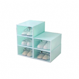 Vikbar Genomskinlig Skoförvaringslådor I Plast Display Organizer Stapelbar Prydlig Spara Utrymme Enkellåda
