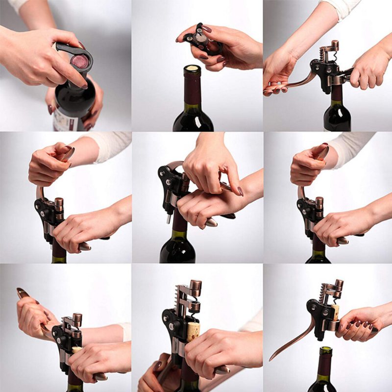 Vino Flasköppnare Kaninkorkskruvset 2023 Uppgraderad Demenades Vinoöppnarsats Med Folieskärare Vinostoppare Och Extra Spiral Professionell Kvalitet