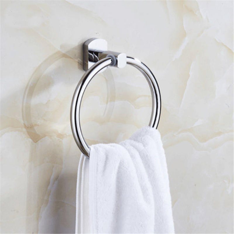 12cm Silver Väggmonterad Krom Handduksring Handhållare