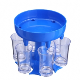 6 Shot Glass Dispenser Med 6 Koppar Hängande Hållare Ställhållare Caddy Sprit Presenter Dryckesspel För Bar Hem Cocktail Par