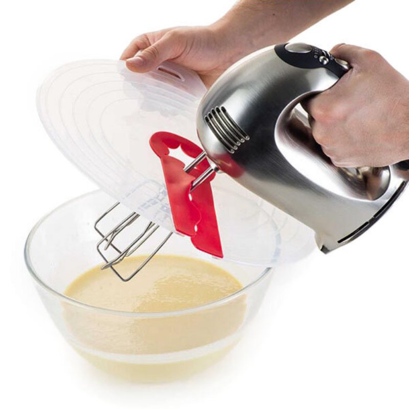 Äggmixer Anti Splash Plast Silico Transparent Runda Lock Äggkräm Vattentät Stänk Äggvisp