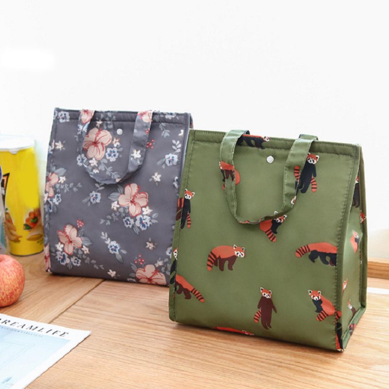 Bärbar Isolering Lunchpåse Stor Kapacitet Bento Picnic Matförvaringspaket