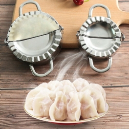 Bakverksverktyg I Rostfritt Stål 2x Dumpling Maker Form + Mjöl Ring Cutter 3st/set