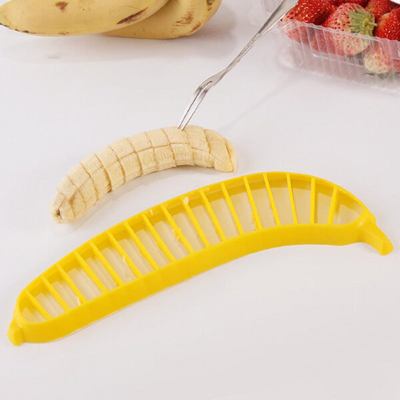 Banan Slicer Cutter Chopper Fruktsallad Sundaes Kök Fruktverktyg Salladstillbehör