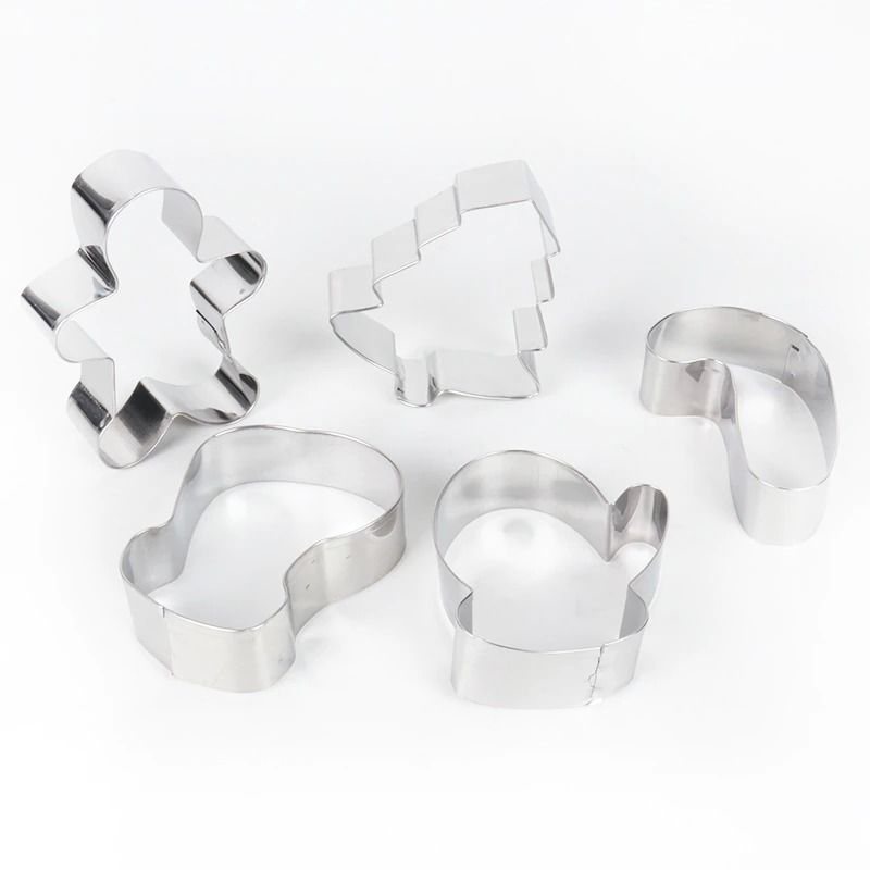Cookie Cutter Form Verktyg Pepparkakor Trädformad Jultårta Dekoration 5 St
