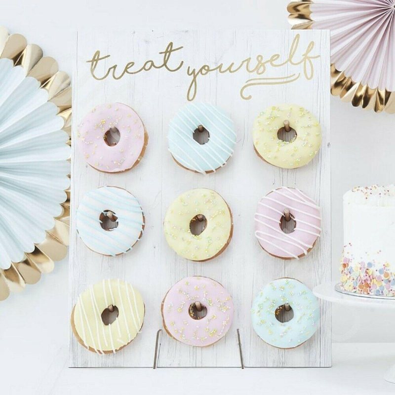 Donut Vägghållare Godis Söt Stativ Träbordshållare Bröllopsdekoration Tillbehör Gör-det-själv-dekorationer Hållare