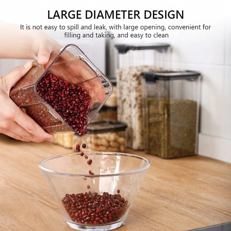 Förseglade Burkar Matförvaringsbehållare För Pantry Pasta Multigrain