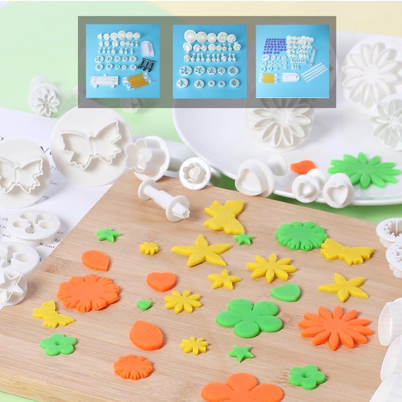 Gör-det-själv Fondant Tårtskärare Prägling Mögel Utskrift Verktyg Godis Kex Bakning Set