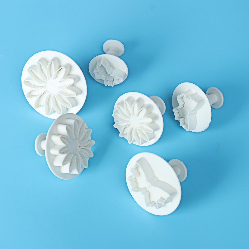 Gör-det-själv Fondant Tårtskärare Prägling Mögel Utskrift Verktyg Godis Kex Bakning Set