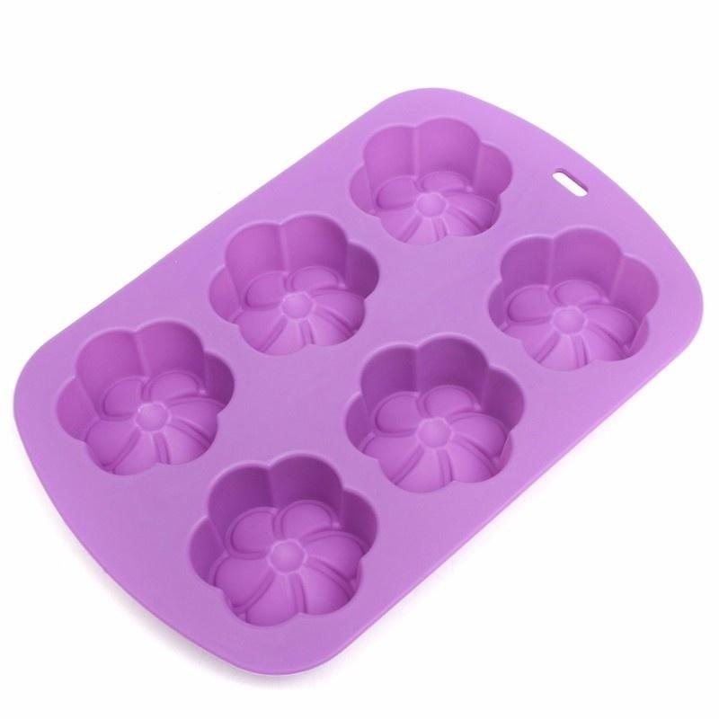 Hemlagad Blomma Bröllop Silikon Choklad Kaka Form Gåvor Tvål Godis Bakform Köksverktyg Diy