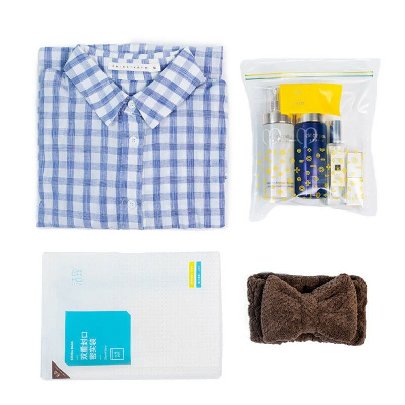 Jiezhi 2-pack/set Dubbeltätande Kompaktpåse Fuktsäker Konservering Tjock Och Stark Kompakt Läcksäker Tätningspåse Från