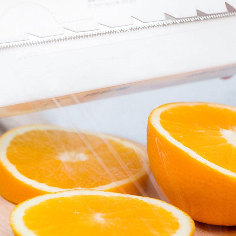 Jiezhi Kök Pe Cling Film 2 Roll / Set Automatisk Skärande Färskpåse Plastfolie