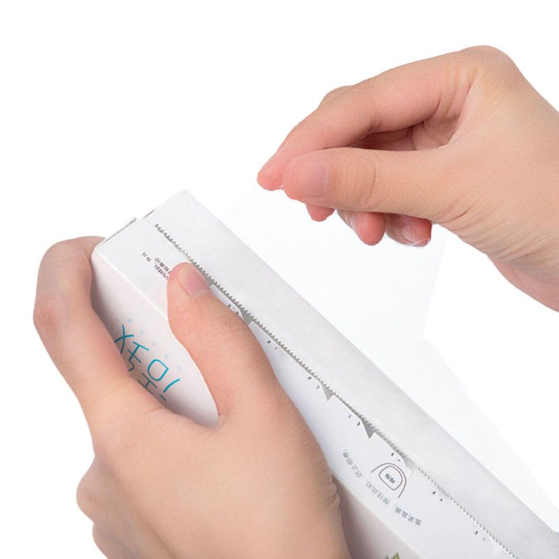 Jiezhi Kök Pe Cling Film 2 Roll / Set Automatisk Skärande Färskpåse Plastfolie