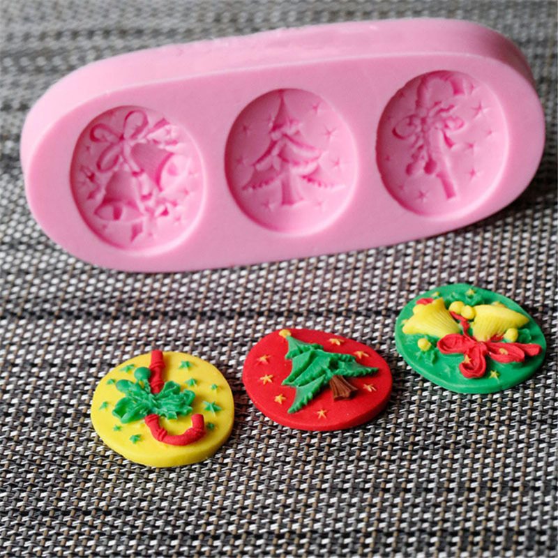 Julgran Silikon Fondant Kakform Tvål Choklad Godis Dekoration Form