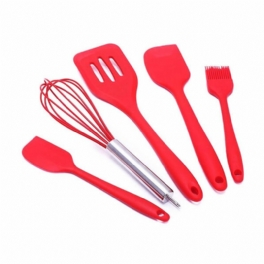 Kc-sd6 5 Delar Non-stick Silikon Bakset Kök Köksredskap Spatel Slits Turner
