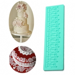 Lace Macaron Silikonform Fondantkaka Bakmatta Sugarcraft