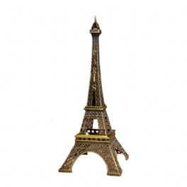 Paris Eiffeltorn Staty Metall Hantverk Vintage